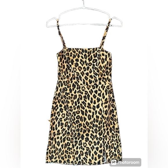 ZARA  animal  print mini dress size extra small - Picture 5 of 10